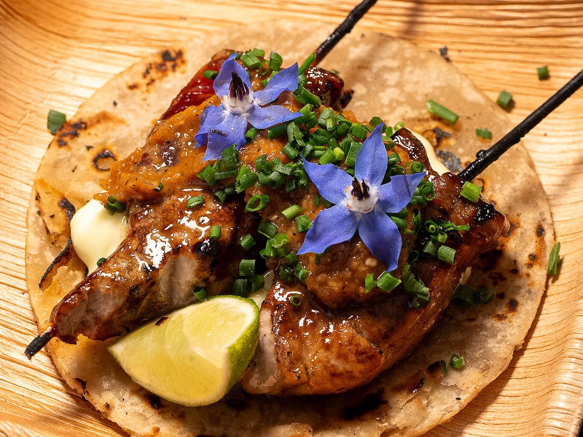 Grand Fiesta's best bite: a taco with borage flowers