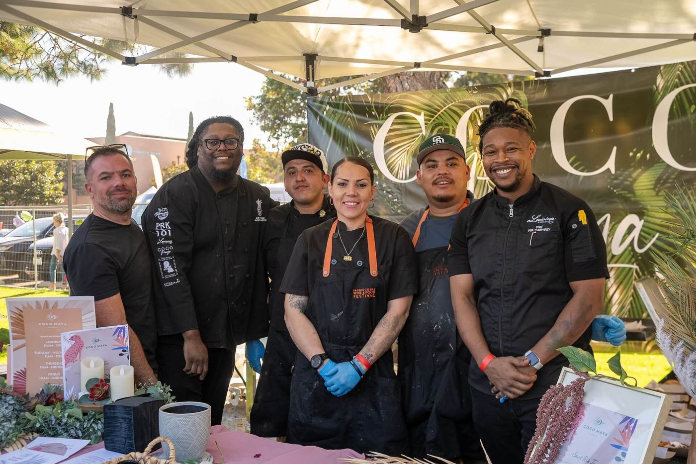 A restaurant team at their station