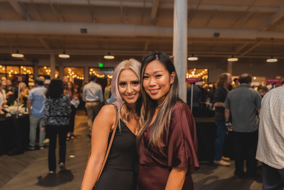 Guests on the tasting floor at opening night