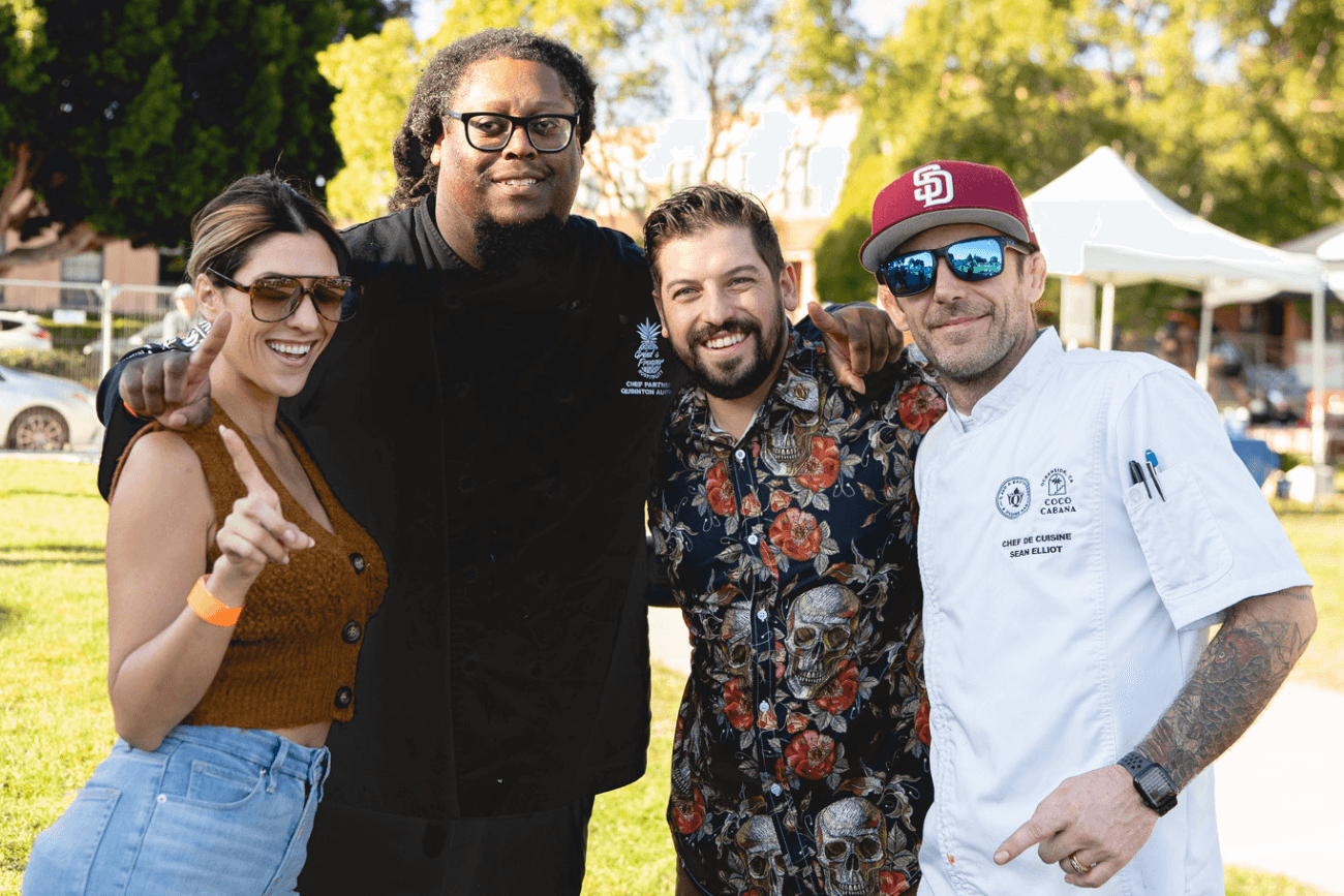 Chef Q and friends at San Diego Bay Wine & Food Festival Grand Fiesta
