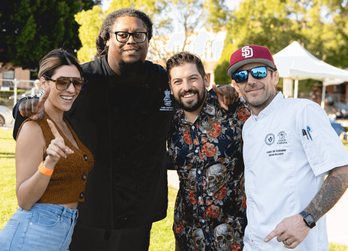 Chef Q and friends at San Diego Bay Wine & Food Festival Grand Fiesta