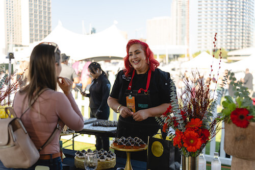 Chef Claudia Sandoval at the San Diego Bay Wine and Food Festival Grand Tasting