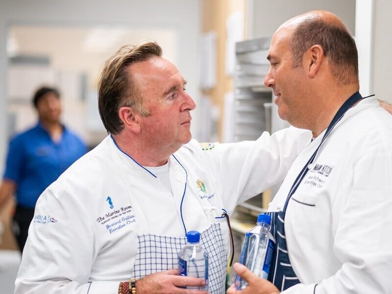 Chefs Bernard Guillas and Aron Schwartz at San Diego Food + Wine Festival
