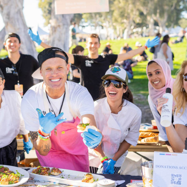 Chef Brian Malarkey and team at the San Diego Bay Wine & Food Festival Grand Tasting