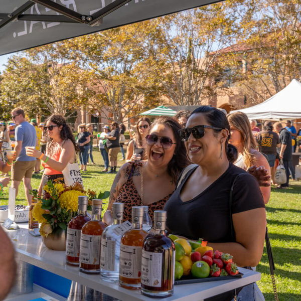 Attendees sampling Frankly Organic Vodka at San Diego Bay Wine & Food Festival Grand Fiesta