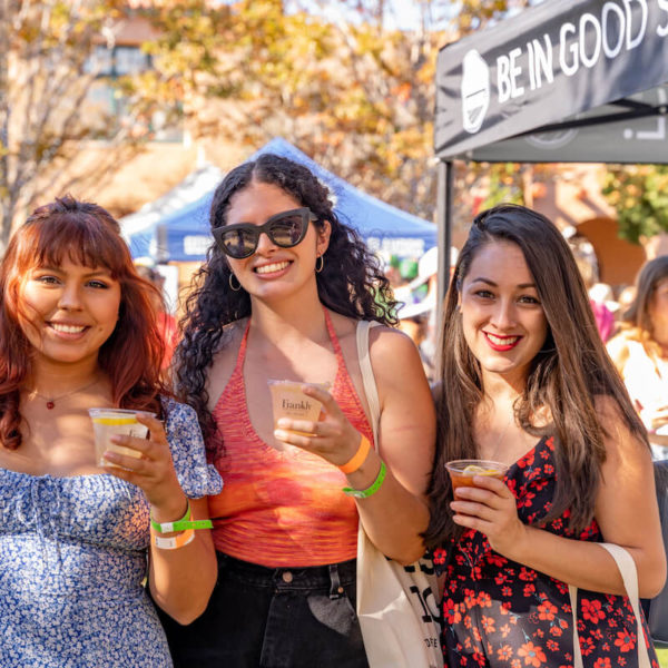 Attendees sampling Frankly Organic Vodka at San Diego Bay Wine & Food Festival Grand Fiesta